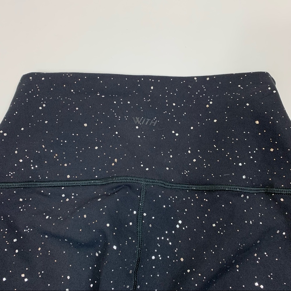WITH Wear it to Heart Black Silver Freckle Dot Leggings Size Medium - Picture 9 of 11